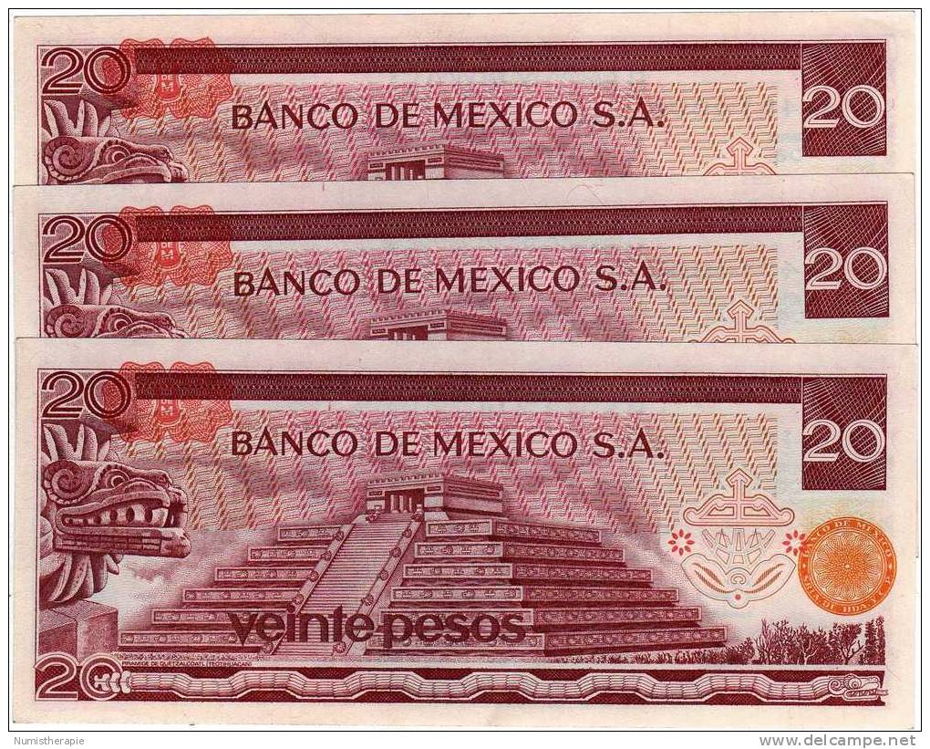 Mexique : 20 Pesos 8 JUL 1977 : UNC - México