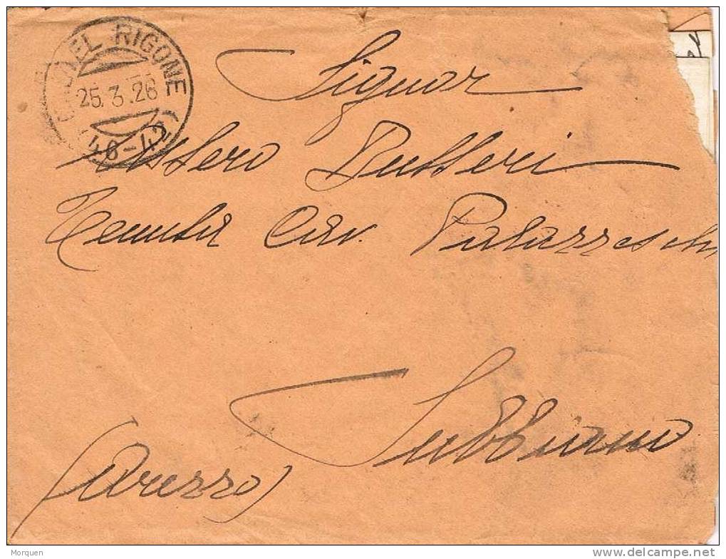 Carta CASTEL RIGONE (Italia) 1926 - Storia Postale