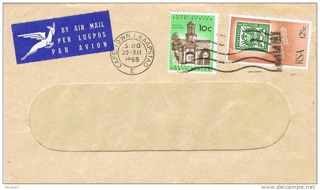 1714. Carta Aerea CAPETOWN (Suid Africa) 1969 - Storia Postale