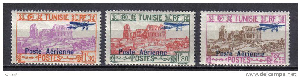 SS5620 - TUNISIA  , Posta Aerea  Yvert N. 7/9  */** - Posta Aerea