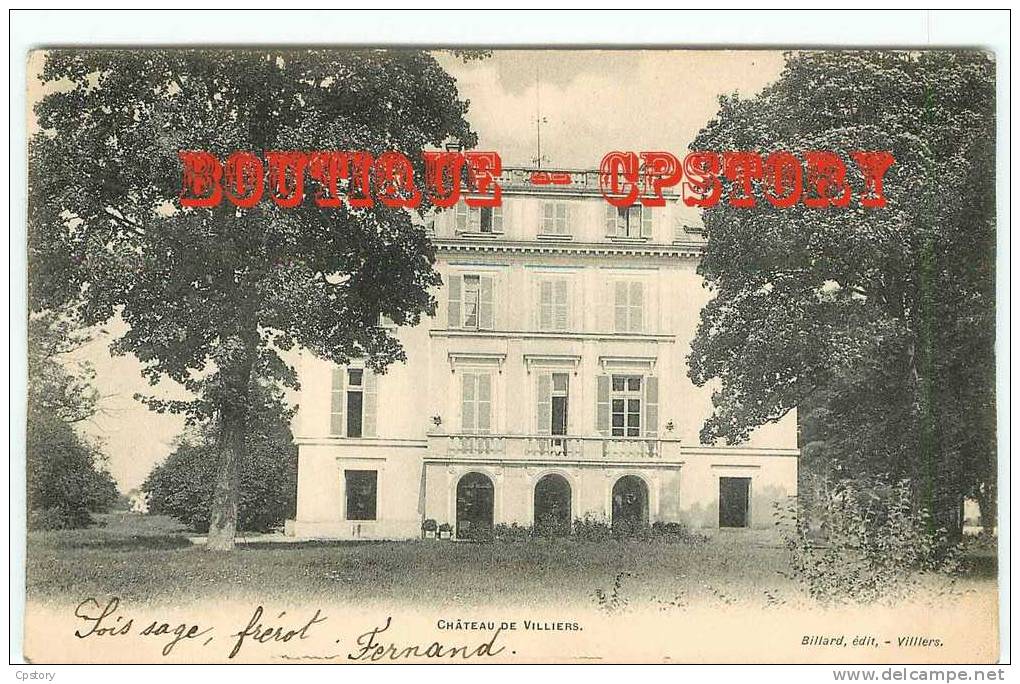 94 - VILLIERS Sur MARNE - Chateau - Dos Scané - Villiers Sur Marne