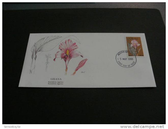 A443-  FDC - Collection -flora And Fauna Of The World - National Audubon Society- Ghana- Kaemferia Nigerica-  1991 - Altri & Non Classificati