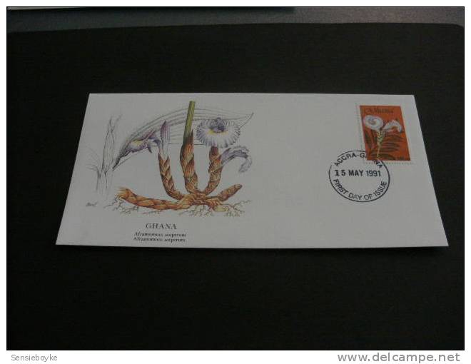 A444-  FDC - Collection -flora And Fauna Of The World - National Audubon Society- Ghana- Aframomum Sceptrum-  1991 - Altri & Non Classificati