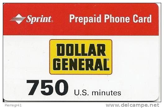 CARTE PREPAYEE-USA-SPRINT--DOLLAR GENERAL-750MN-TBE - Sprint