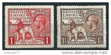 Grossbritannien  1924  Brit. Empire-Ausstellung   Mi-Nr.166/67  Falz * / MH - Unused Stamps