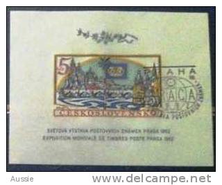 Tchécoslovaquie Tsjechoslowakije 1962 Yvertn° Bloc 21 A ND (°) Used Cote 110 Euro Praga 1962 - Hojas Bloque