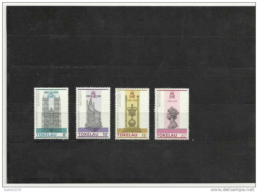 TOKELAU - 1978 - 5 SETS  25TH ANNIVERSARY CORONATION QUEEN ELISABETH II  SERIE OF 4 STAMPS MNHOG - Tokelau