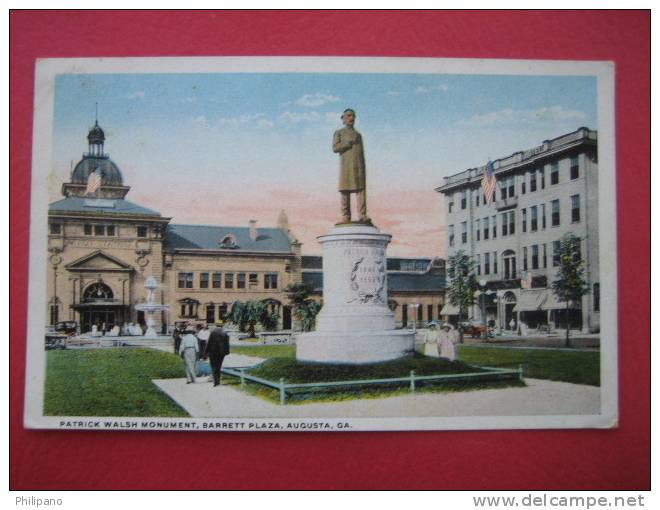 Augusta Ga  --Patrick Walsh Monument Vintage Wb       ----------------==========(ref132) - Augusta