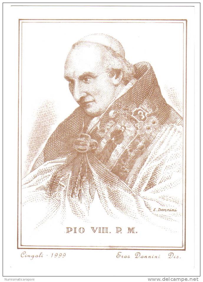 CINGOLI 15 MAGGIO 1999 ANNULLO 170à ANN ELEZIONE PIO VIII COD.C.1098 - Altri & Non Classificati