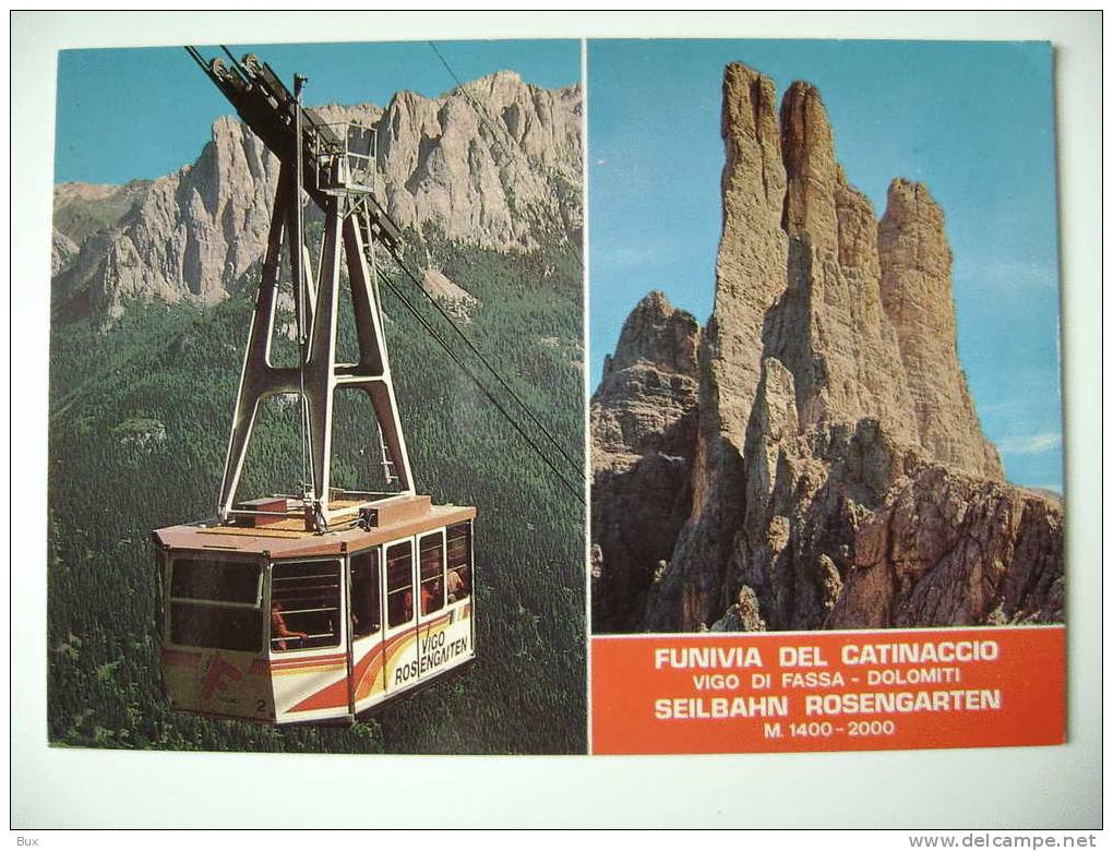 TRENTO - VIGO DI FASSA - FUNIVIA DEL CATINACCIO   NON VIAGGIATA  COME DA FOTO - Funicular Railway