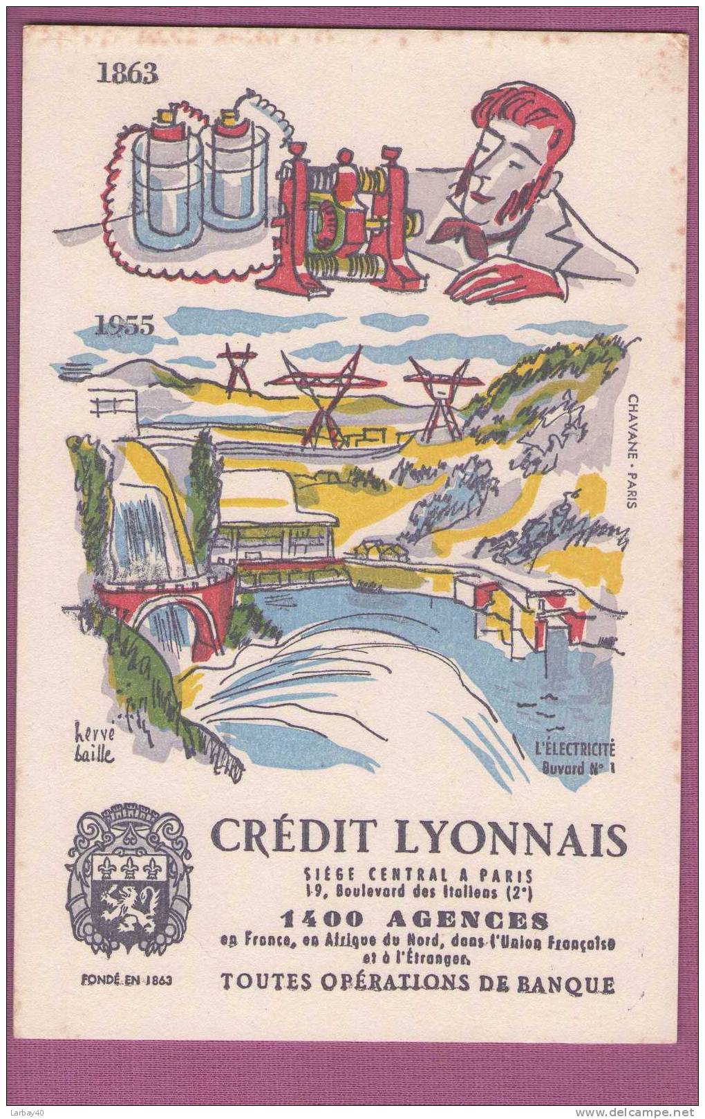 1 Buvard  Credit Lyonnais - Bank & Versicherung