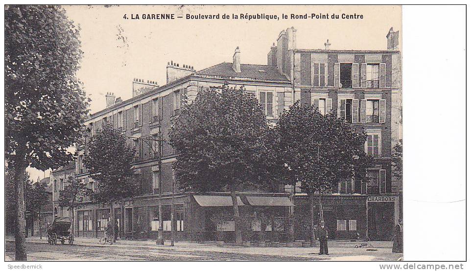 17485 LA GARENNE-BOULEVARD DE LA REPUBLIQUE ET ROND POINT DU CENTRE. 4 éd ? - La Garenne Colombes