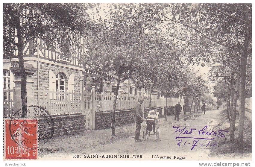 17490 ; SAINT-AUBIN-SUR-MER(14) - L'Avenue Roger . 168 éd ? Home Landau - Saint Aubin