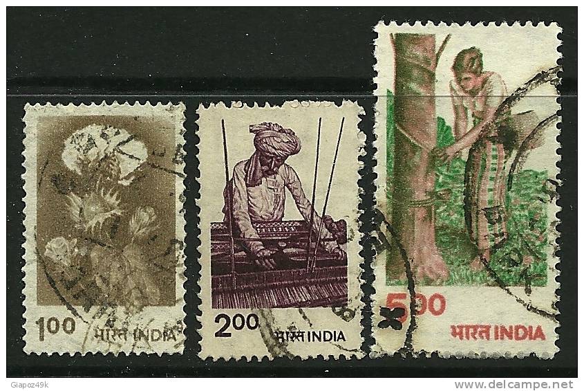 ● INDIA - 1980 - AGRICOLTURA - N. 629 / 31  Usati , Serie Completa - Cat. ? €  - Lotto 234 - Gebruikt