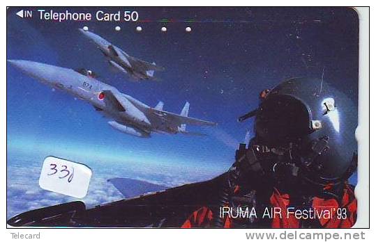 TELECARTE JAPON * MILITAIRY AVION  (330) TELEFONKARTE Flugzeuge * Vliegtuig * Airplane * Aeroplanos * PHONECARD JAPAN - Army