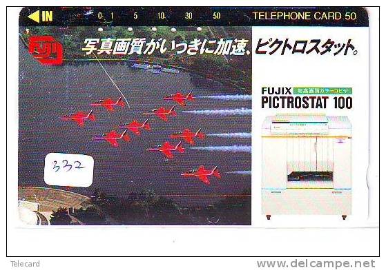 TELECARTE JAPON * MILITAIRY AVION  (332) TELEFONKARTE Flugzeuge * Vliegtuig * Airplane * Aeroplanos * PHONECARD JAPAN - Army