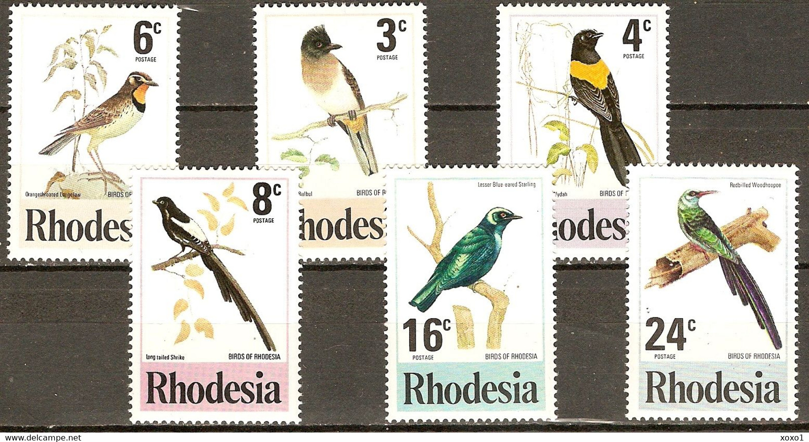 Rhodesia 1977 MiNr. 188 - 193 Rhodesien Birds 6v MNH** 3,80 € - Rhodesien (1964-1980)