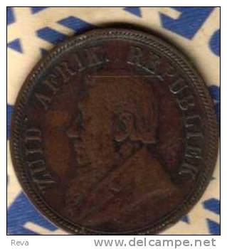 SOUTH AFRICA  1 PENNY EMBLEM  FRONT  MAN HEAD BACK 1898 KM1 READ DESCRIPTION CAREFULLY !!! - South Africa