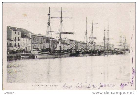 LA NOUVELLE LE PORT 1902 (EMBARCATIONS A VOILES BEAU PLAN ) - Port La Nouvelle