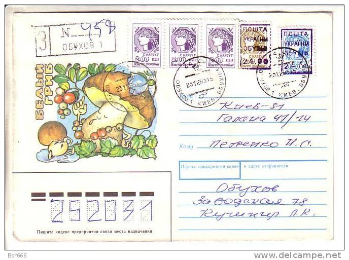 GOOD UKRAINE " REGISTERED " Postal Cover 1993 - Good Stamped: Obuhov Overprint - Ukraine