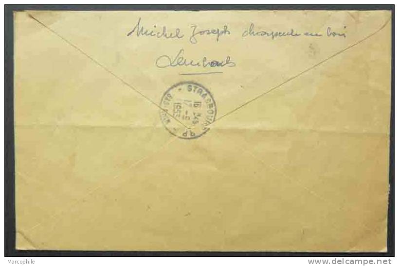 ALSACE - HAGUENAU / 1953  - PAIRE # 941 SUR LETTRE RECOMMANDEE 2eme ECHELON (ref 911) - Briefe U. Dokumente