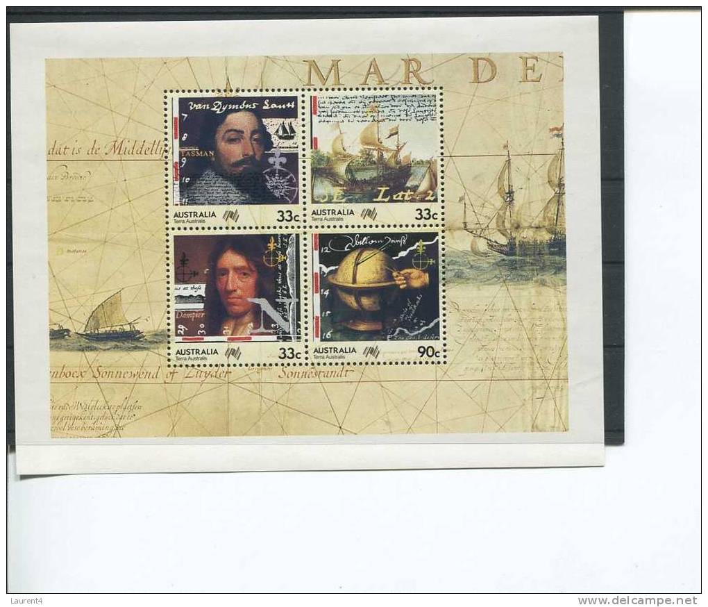 (555) Australian Stamp -  Australie - 1988 - Terra Australis Mini-sheet - Mint Stamps