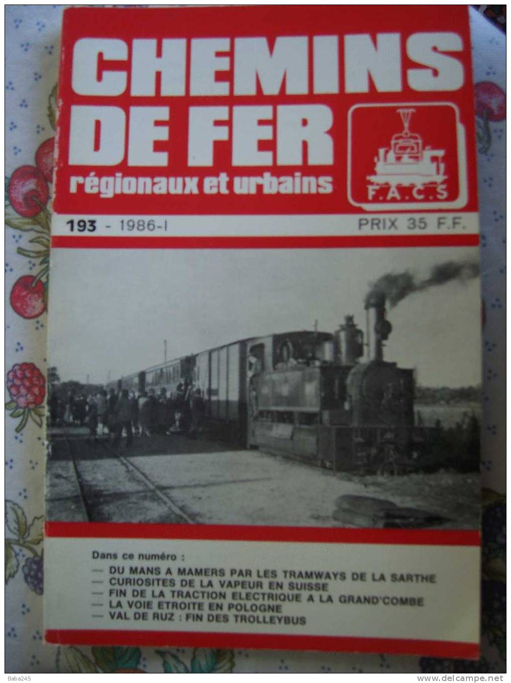 CHEMINS DE FER SECONDAIRES 1986 DU MANS A MAMERS PAR LES TRAMWAYS DE LA SARTHE - Trains