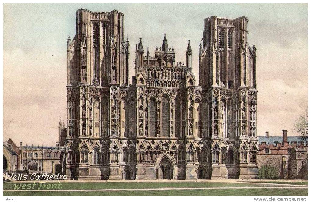 13297   Regno   Unito,  Wells  Cathedral,  West  Front,  NV - Wells