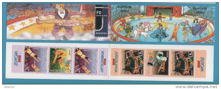 2002-lb  JUGOSLAVIA  EUROPA 2002 CEPT CIRKO  Booklet - 2 Sets Plus Appendix  NEVER HINGED - 2002