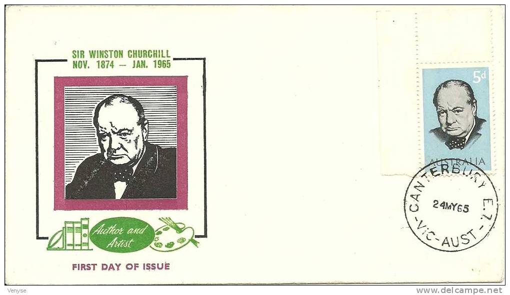 FDC AUSTRALIE Sir Winston Churchill 24/5/1965 - Sir Winston Churchill