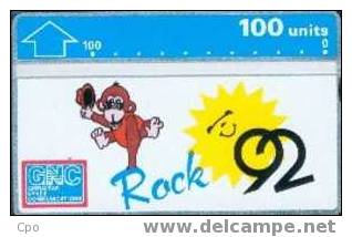 # GIBRALTAR 1 Rock 92 100 Landis&gyr -monkey,singe-  Tres Bon Etat - Gibilterra
