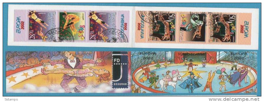 2002-lb  JUGOSLAVIA  EUROPA 2002 CEPT CIRKO  Booklet - 2 Sets -VG  USED - 2002