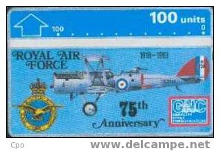 # GIBRALTAR 8 Royal Air Force 75th Anniversary 100 Landis&gyr -avion,plate,military,mil Itaire-  Tres Bon Etat - Gibraltar