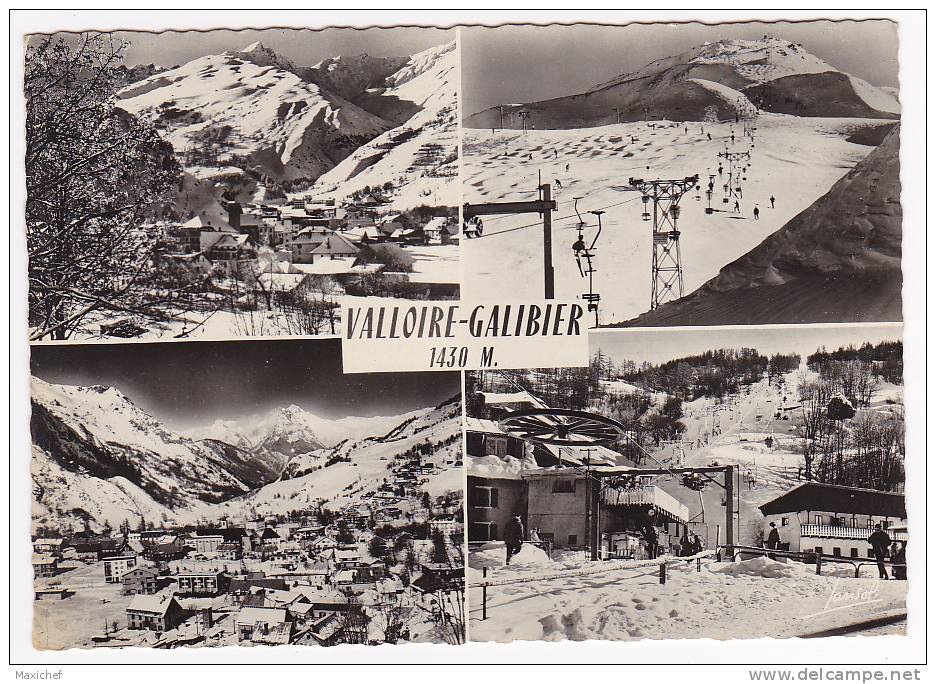 Valloire-Galibier - Multivues 4vues - A Circulé En 1966 - Sonstige & Ohne Zuordnung