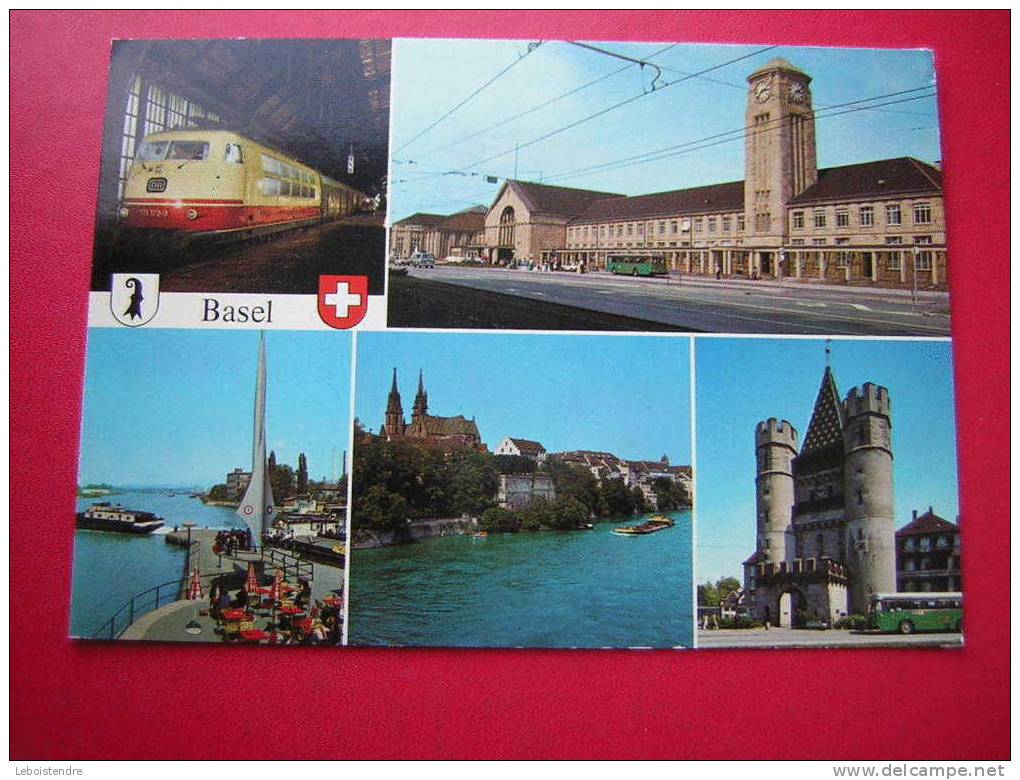 CPM-SUISSE -BASEL / BÂLE-MULTI-VUES -BADISCH-BAHNHOF-DREILÄNDERECKE,MUSNSTER,SPALENTOR- VOYAGEE 1978- TIMBRE - Basel