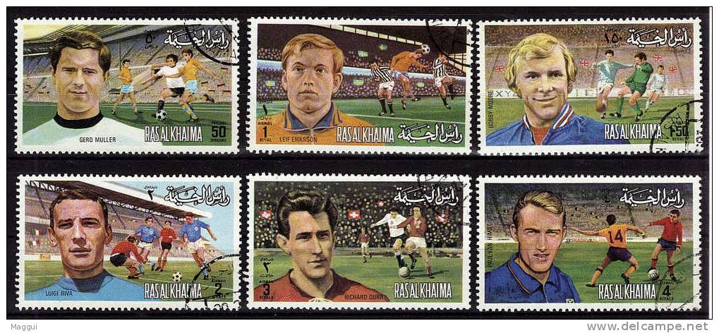 RAS AL KHAIMA   1 Val + 5 PA  Oblitéré     Football Soccer Fussball - Used Stamps