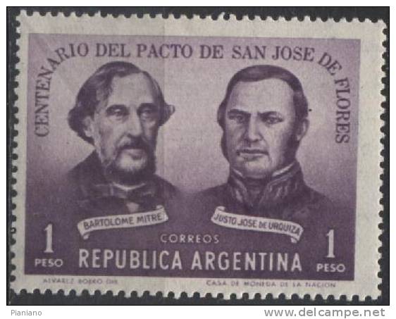 PIA - ARGENTINA -  1959 : 100° Del Patto Di San José De Flores - (Yv 612) - Nuevos