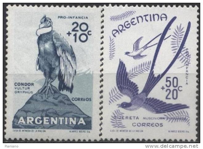 PIA - ARGENTINA -  1960 : Per L´ Infanzia - Uccelli Diversi - (Yv  613-15 + P.A. 65-66) - Unused Stamps