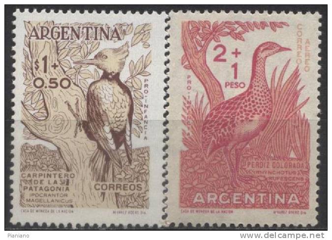 PIA - ARGENTINA -  1960 : Per L´ Infanzia - Uccelli Diversi - (Yv  613-15 + P.A. 65-66) - Unused Stamps