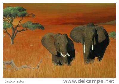 Elephants Stamp Card 0625 - Elefanti
