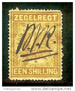 ZUID AFRIKAANSE REPUBLIEK 1895 Used Stamp Zegelrecht 1sh Yellow Z-7 - Transvaal (1870-1909)
