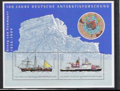 2001 Deutschland Germany   Mi. Bl. 57 ** MNH 100 Jahre Deutsche Antarktisforschung - 2001-2010