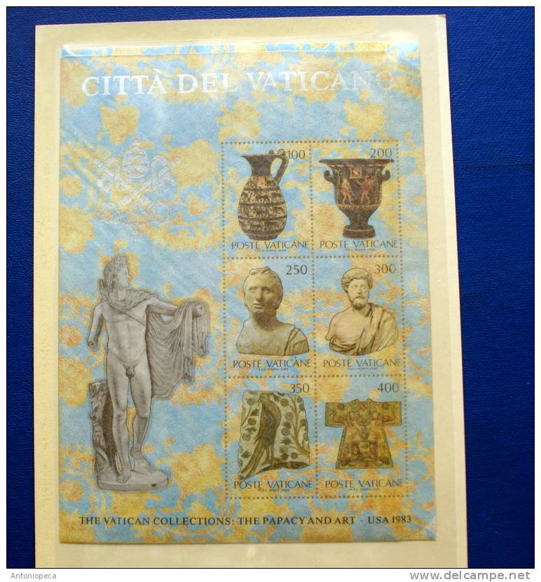 VATICAN 1983 SPLENDID SHEET VATICAN ART COLLECTION  MNH** - Blokken & Velletjes