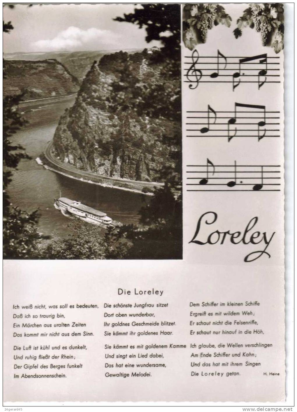 CPSM SANKT GOARSHAUSEN (Allemagne-Rhénanie Palatinat) - Lorelei : Chanson - St. Goar