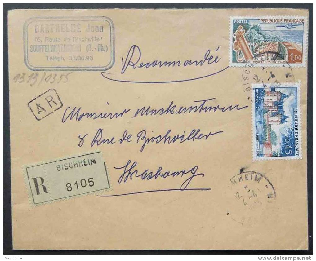 1963 LETTRE RECOMMANDEE AR  (ref 877) - Briefe U. Dokumente