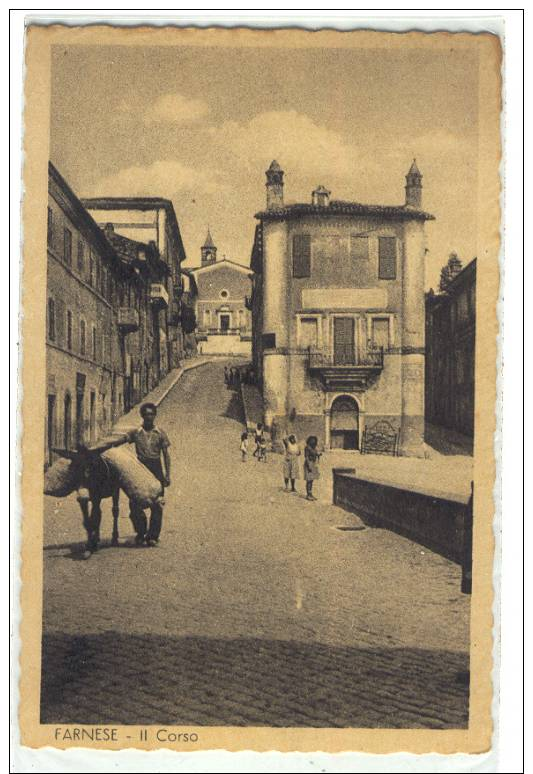 (A397-I) LAZIO -VITERBO- FARNESE - IL CORSO - ANIMATA - VIAGGIATA  1954 - Latina