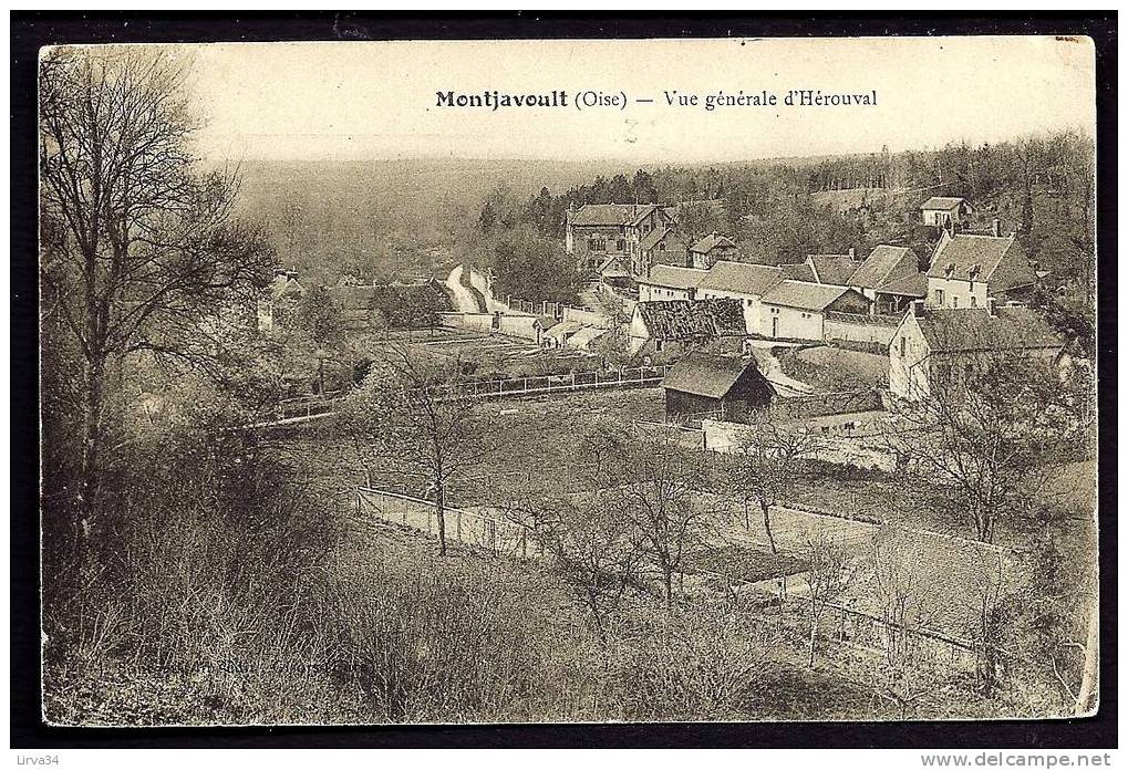 CPA  ANCIENNE- FRANCE- MONTJAVOULT (60)- VUE GENERALE DU HAMEAU D' HÉROUVAL- GROS PLAN- JARDINS- CULTURES- - Montjavoult