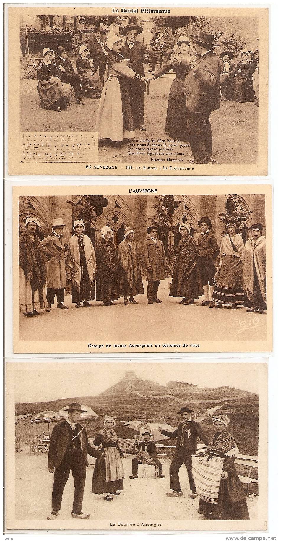 LOT DE 6 CARTES SUR " FOLKLORE D AUVERGNE " - Danses