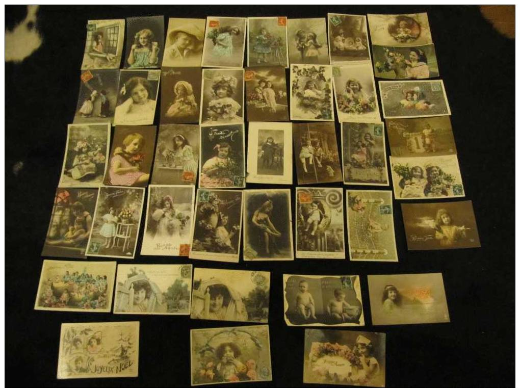 Carte Postale Ancienne - LOT DE 120 Cartes Postales Ancienne - Portrait Et Scènes D´enfant Diverses - Autres & Non Classés