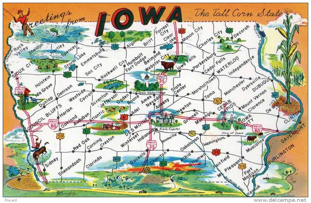 13359   Stati  Uniti   Iowa,  VG  1968 - Sonstige & Ohne Zuordnung